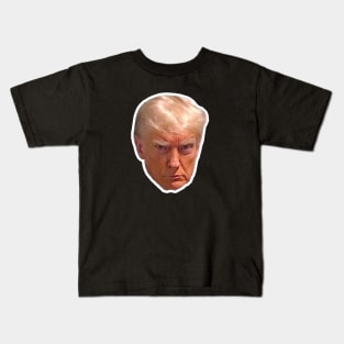 Donald Trump Mugshot Photo Floating Head Kids T-Shirt